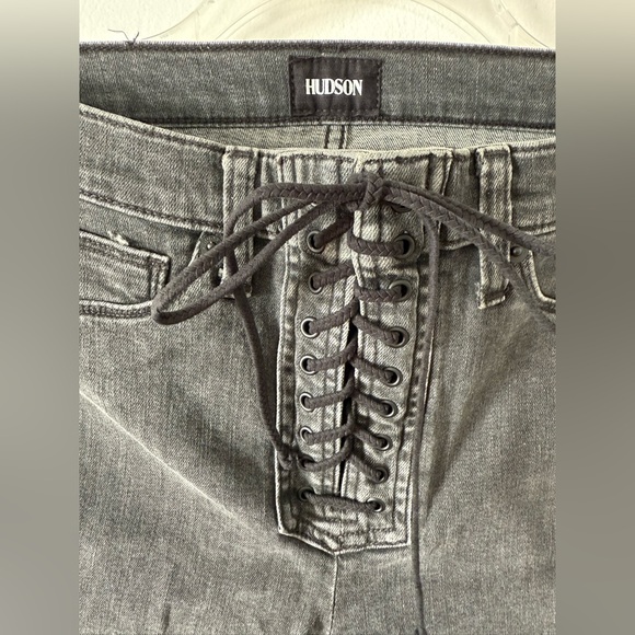 Hudson High Rise Bullocks Lace Up Crop Boot Jean - Picture 3 of 7